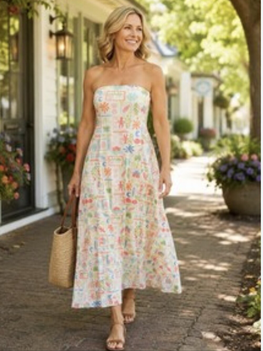 See You Monday ✨️ Women's Cream Straplees Maxi Dress Size S